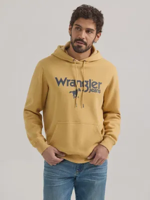 112350083 MNS WRG Pale Gold Front Animal Logo Pullover Hoodie