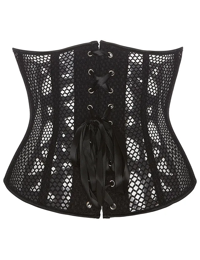 14 Pieces Plastic Bones Grid Corsets With Panties