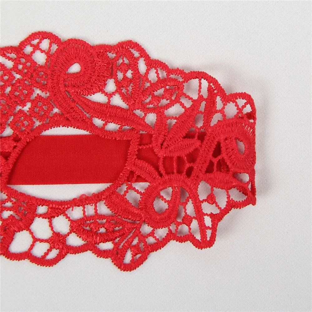 1Pcs Enchanting Red Lace Eye Mask