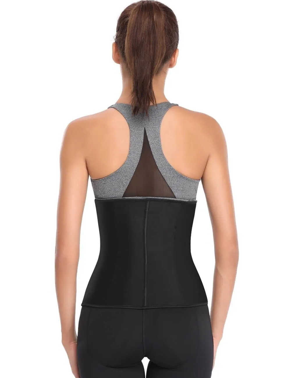 4 Steel Bones Hook and Eye Black Latex Corset