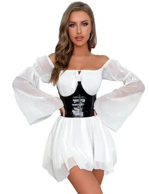 9 Pieces Plastic Bones sexy leather corset