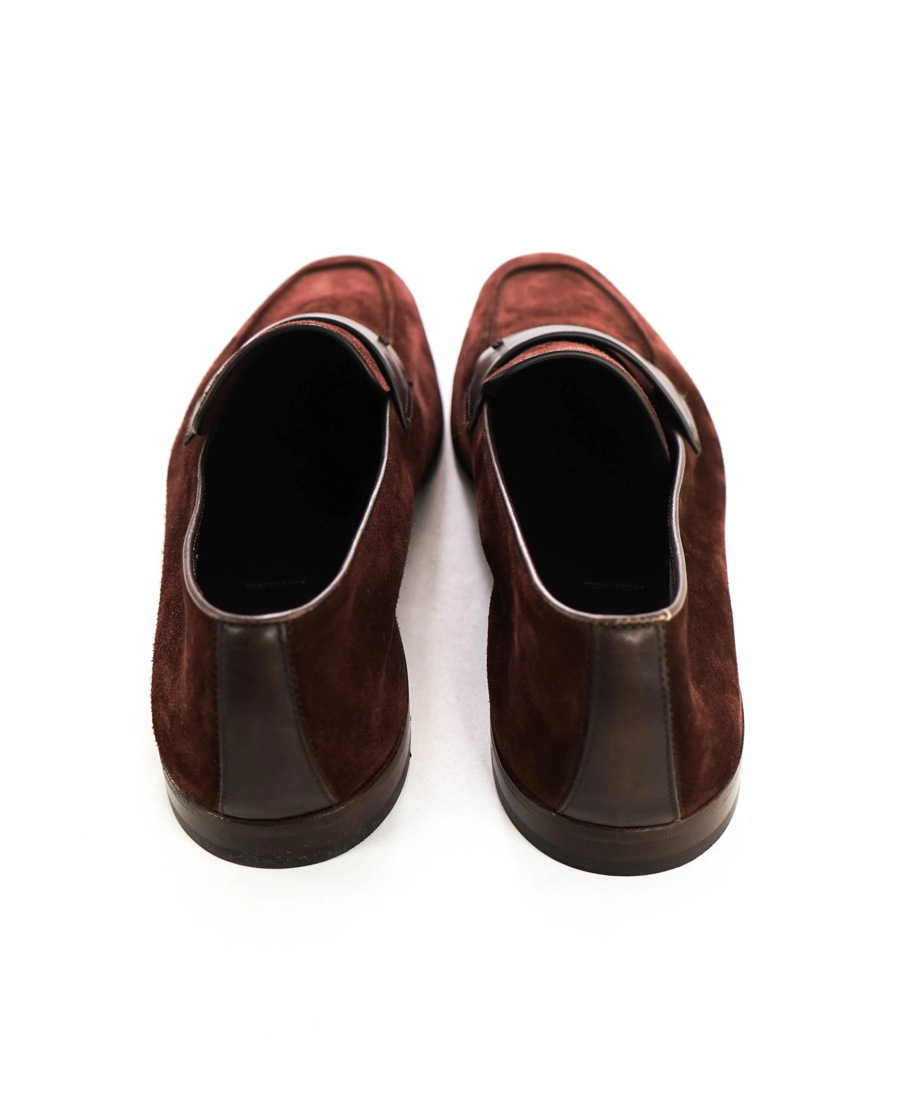 $960 ERMENEGILDO ZEGNA - Brown/Burgundy Penny Loafers - 11 US