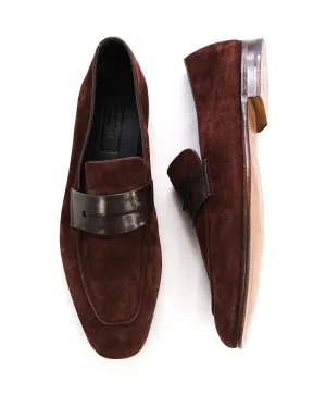 $960 ERMENEGILDO ZEGNA - Brown/Burgundy Penny Loafers - 11 US