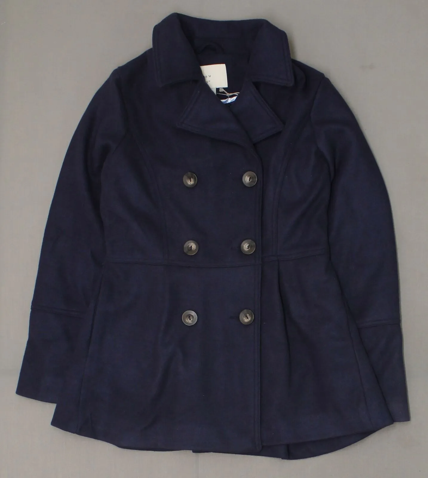 A New Day Women's 6 Button Double Pleat Pea Coat Peacoat