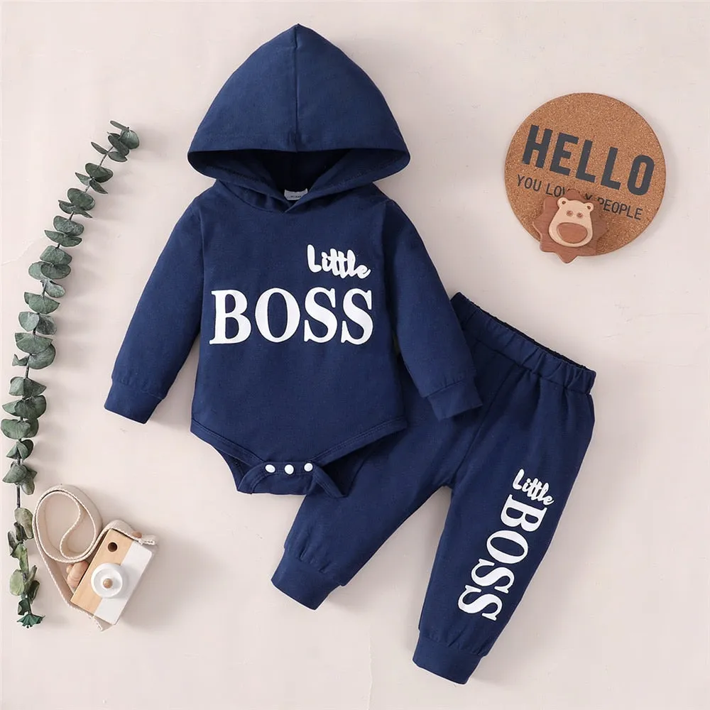 Adorable 2PCS Baby Boy Hoodie Set