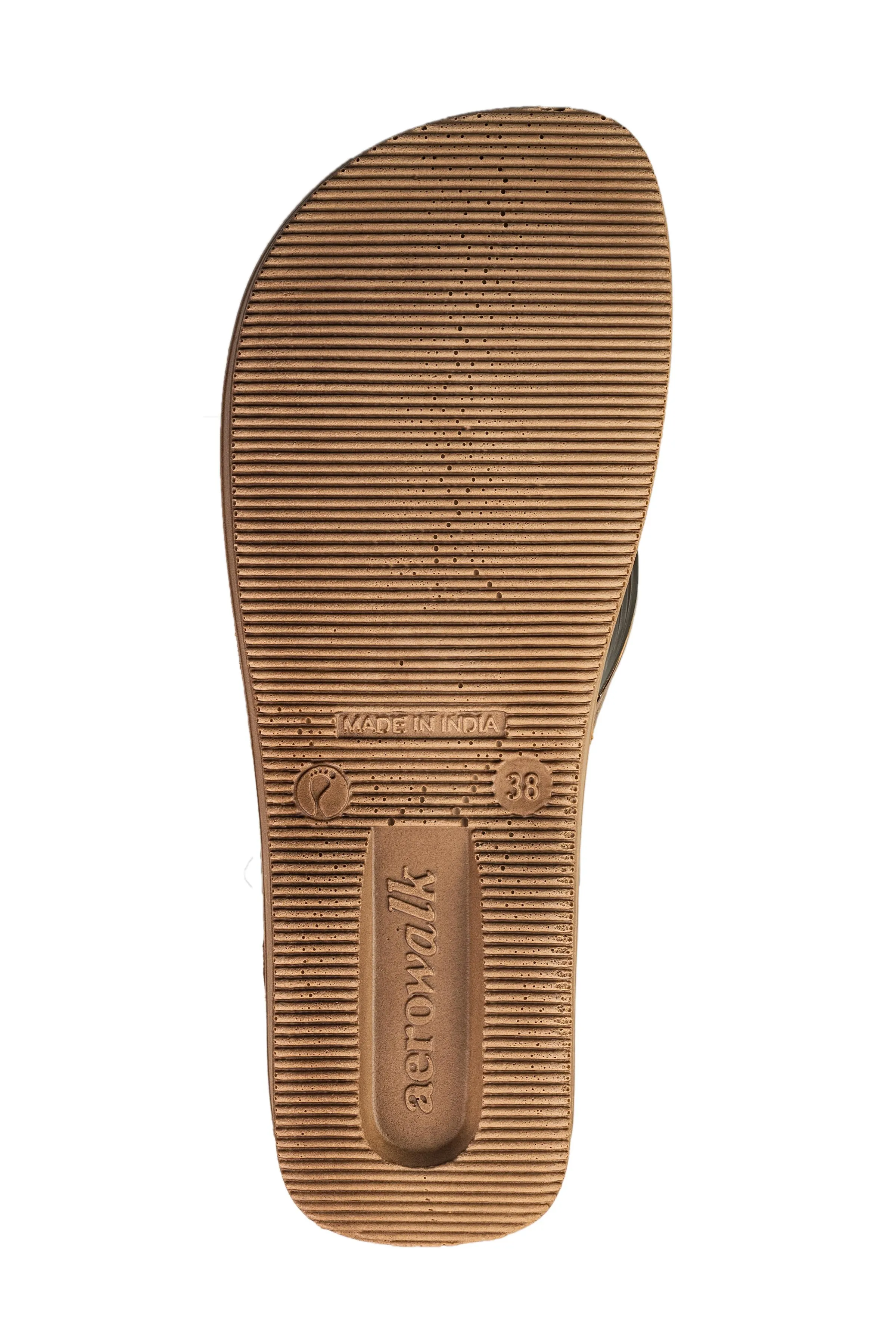 Aerowalk Ladies Golden Chappal PU