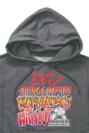 ANGER MANAGEMENT Bad Things Happen | Logo Hoodie | Gray | Mens