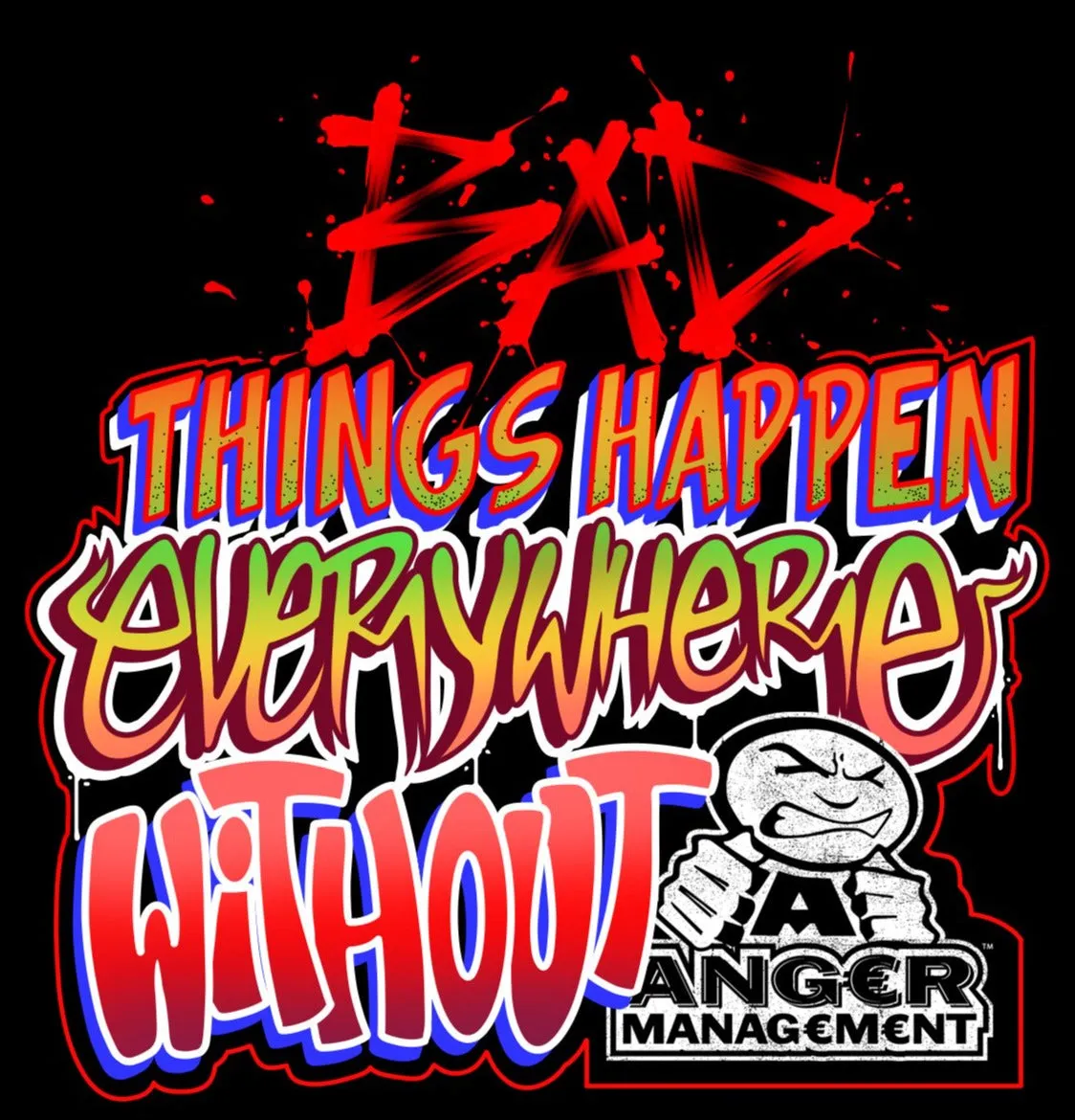 ANGER MANAGEMENT Bad Things Happen | Logo Hoodie | Gray | Mens