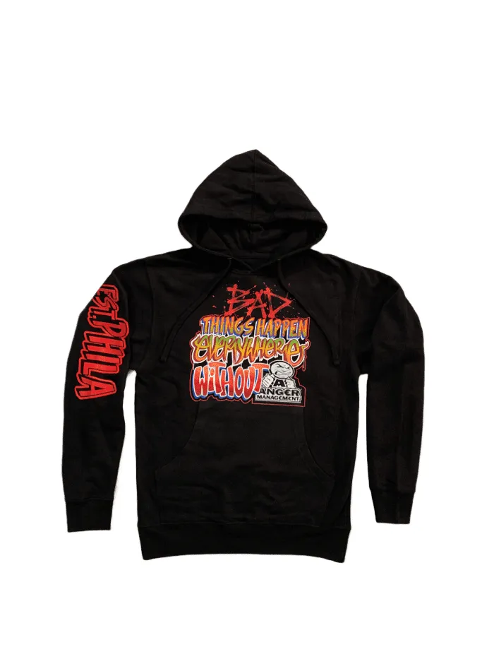 ANGER MANAGEMENT Bad Things Happen | Logo Hoodie | Gray | Mens