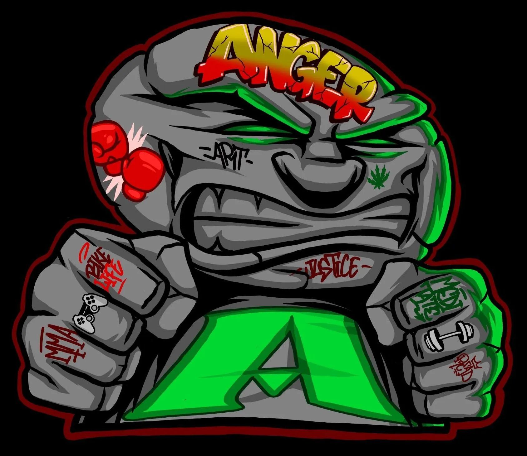 ANGER MANAGEMENT Coping Mechanisms | Logo Hoodie | Charcoal Gray | Mens