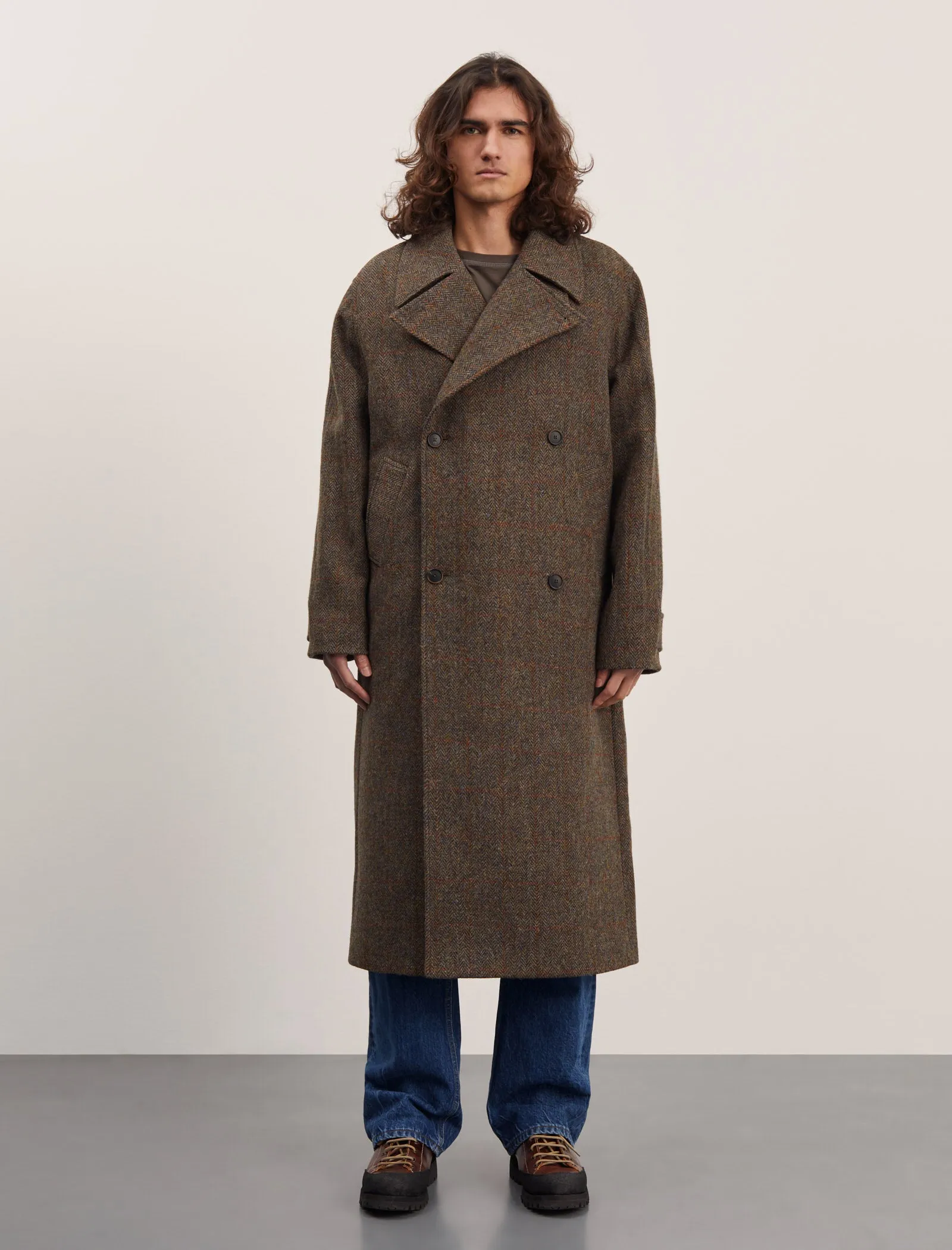 ANOTHER Coat 3.0, Green Herringbone