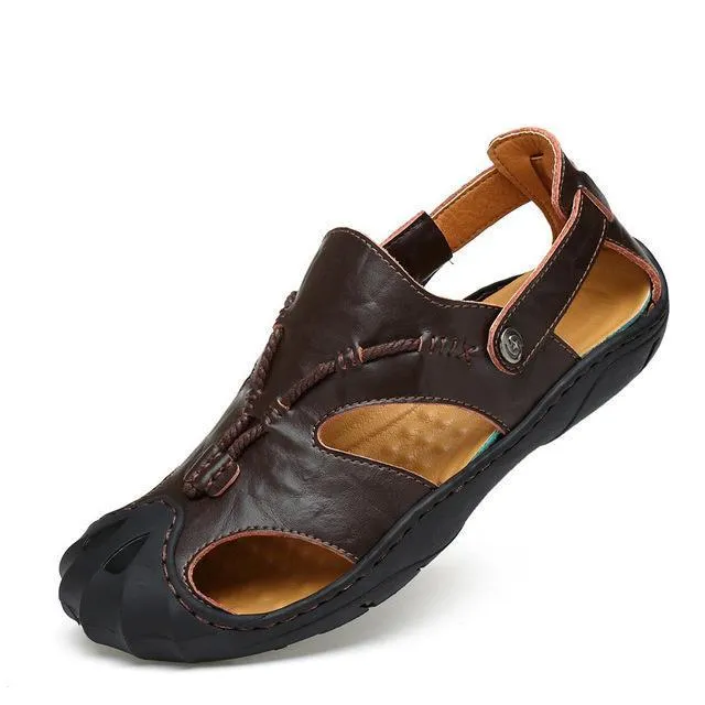 Anti-Skid Genuine Leather Handmade Summer Sandals