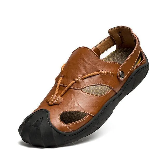 Anti-Skid Genuine Leather Handmade Summer Sandals