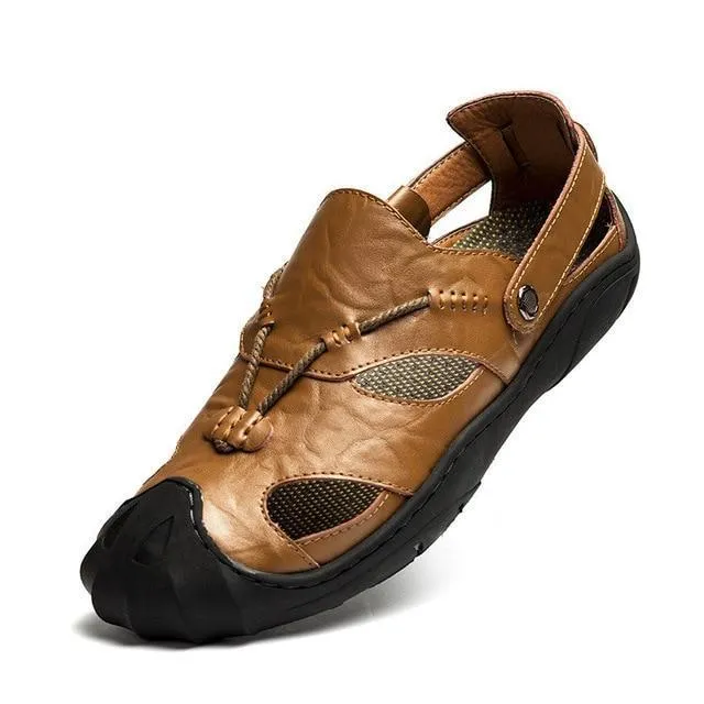Anti-Skid Genuine Leather Handmade Summer Sandals