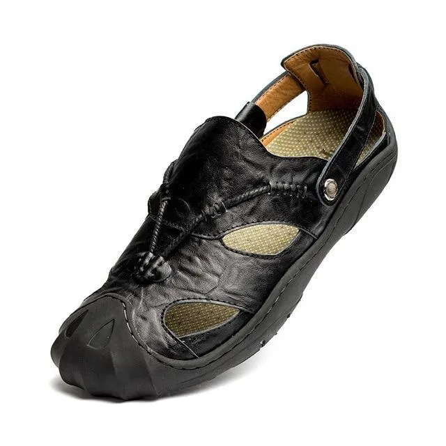 Anti-Skid Genuine Leather Handmade Summer Sandals