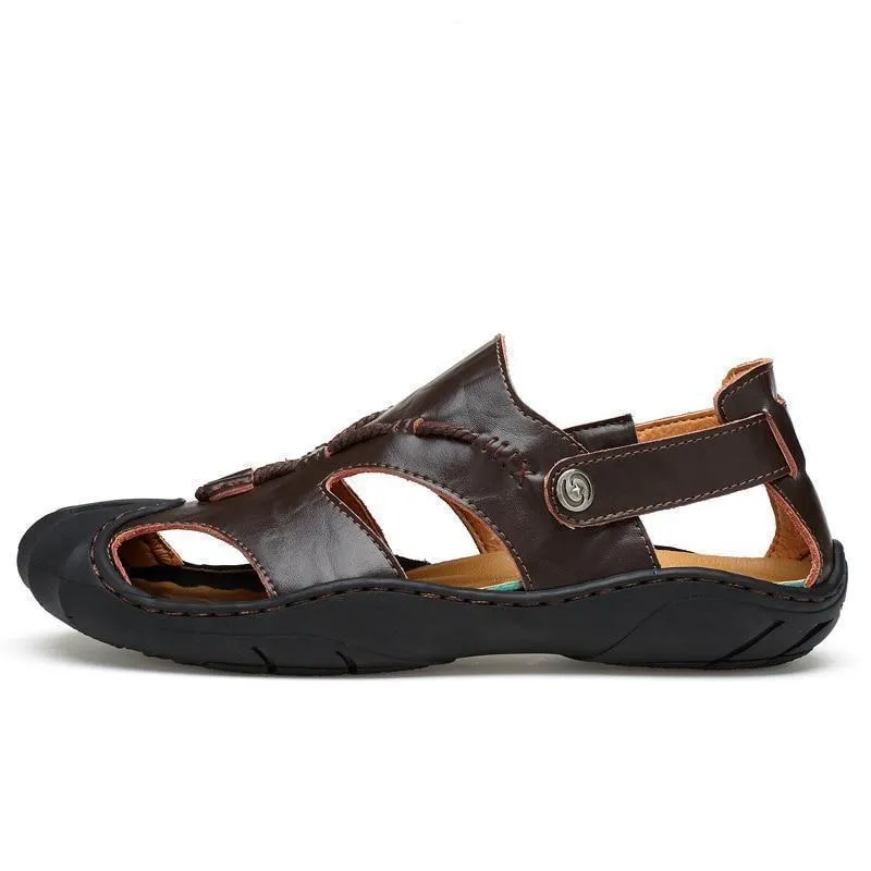 Anti-Skid Genuine Leather Handmade Summer Sandals