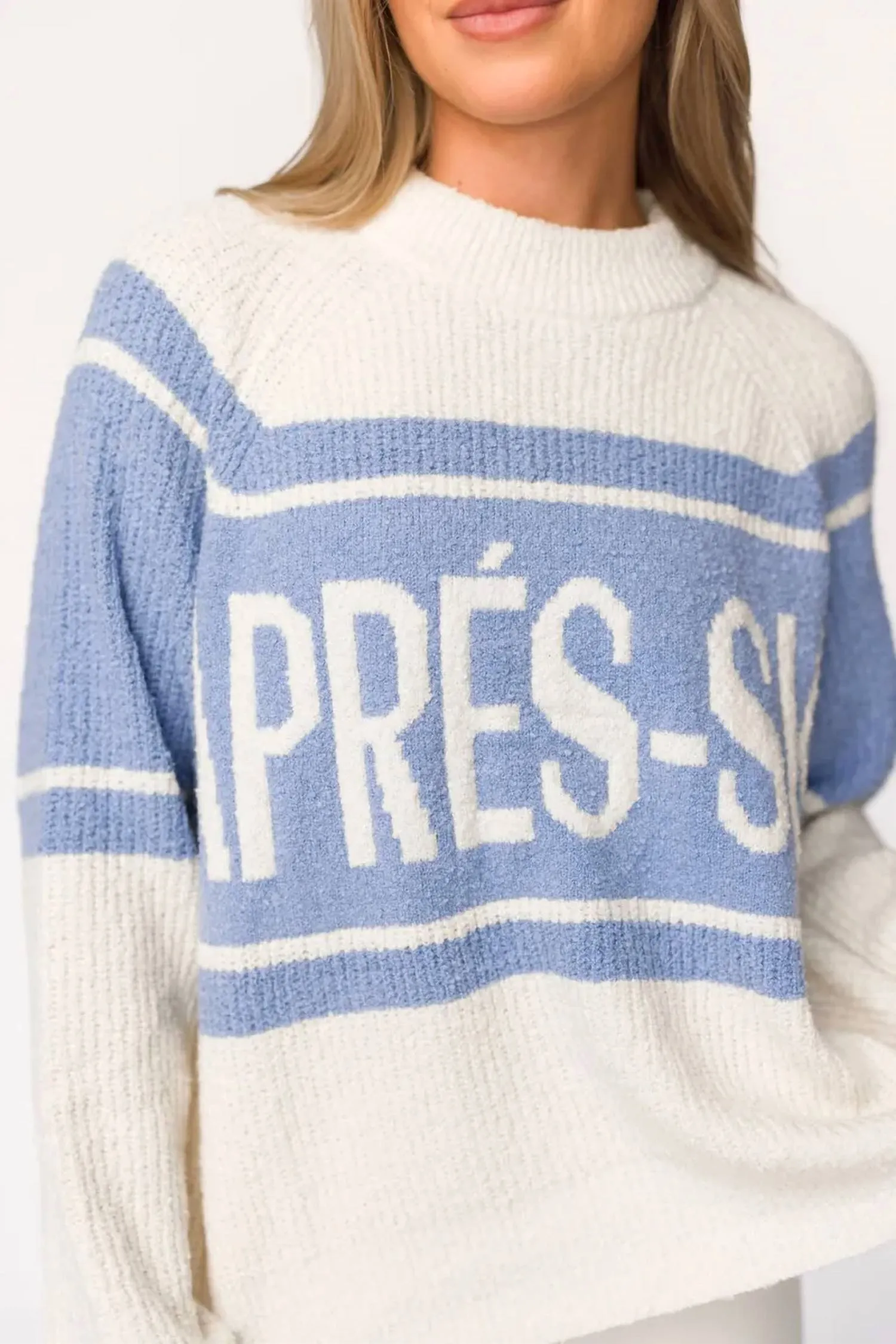 Apres-Ski Sweater In Blue/cream