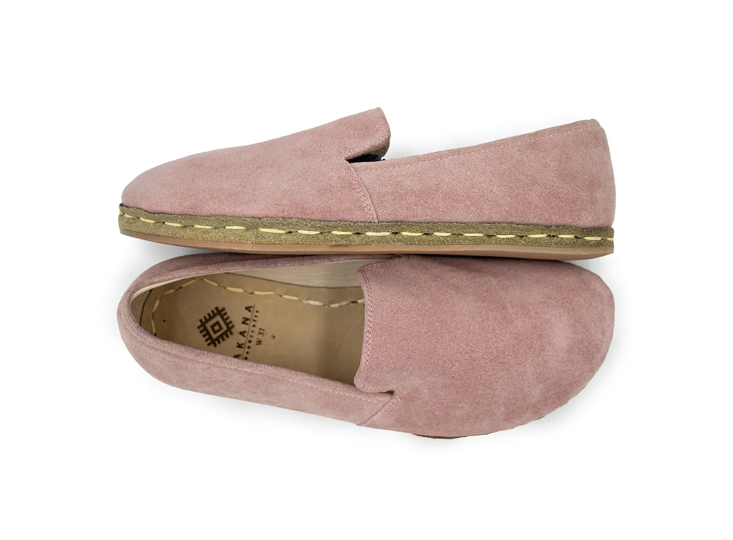 Barefoot Loafers Pink Suede