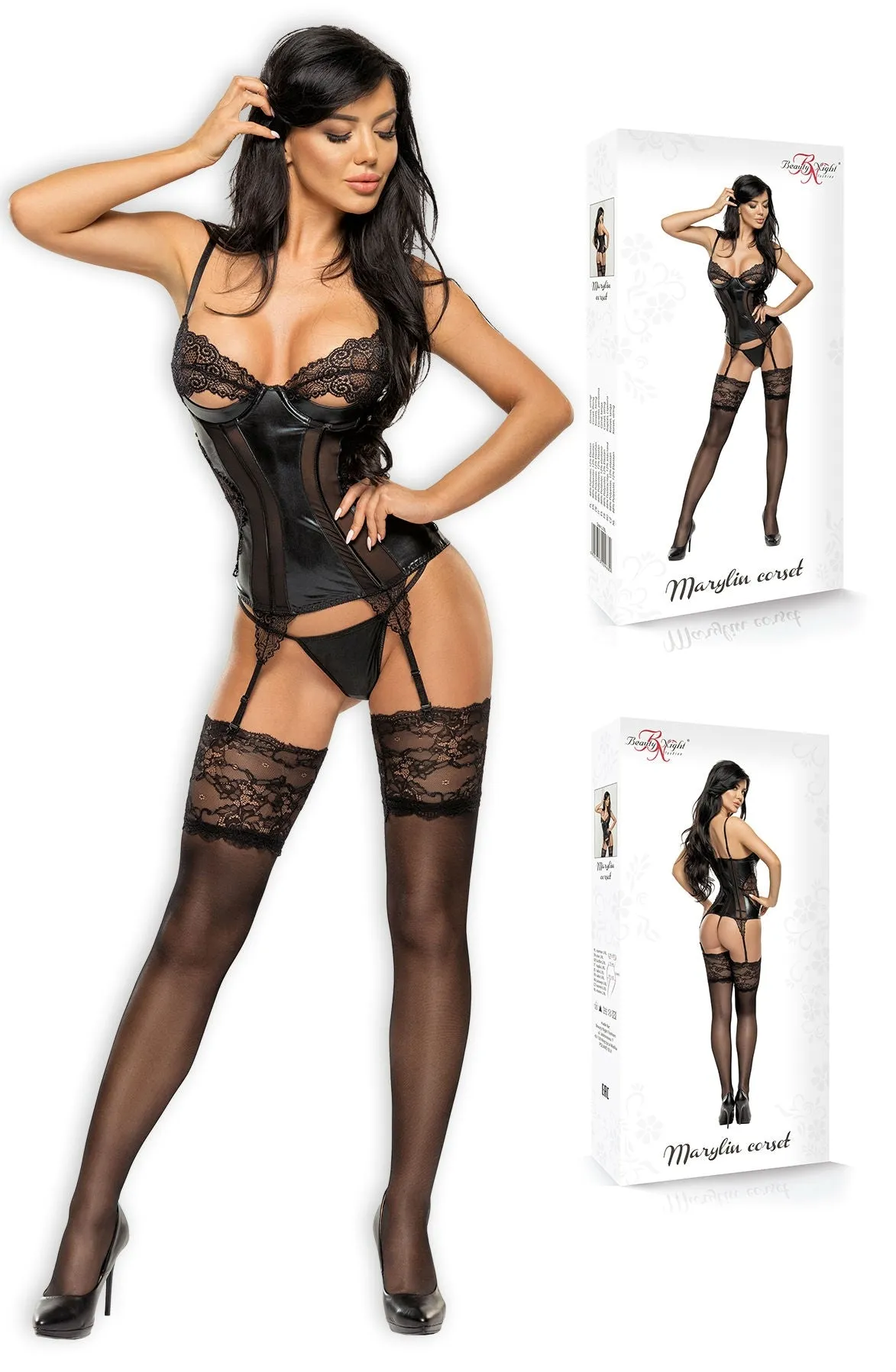 Beauty Night Wet Look Marilyn Corset