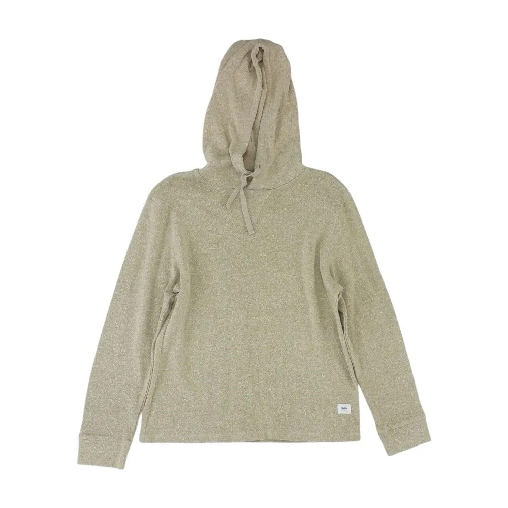 Beige Solid Hoodie Pullover