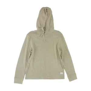 Beige Solid Hoodie Pullover