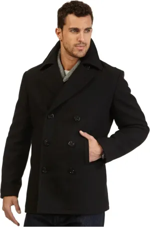 Big and Tall Peacoat with Wool Blend