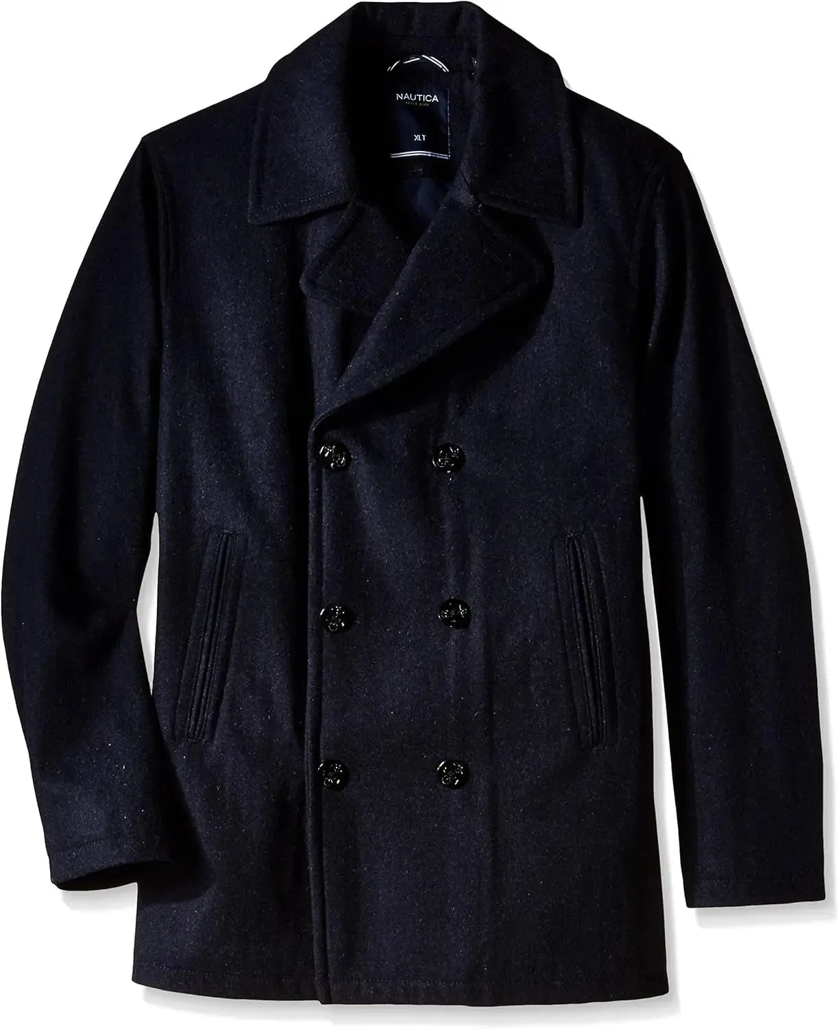 Big and Tall Peacoat with Wool Blend