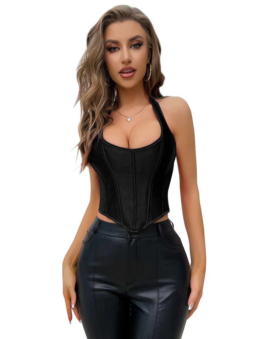 Black 13 Pieces Plastic Bones sexy corset