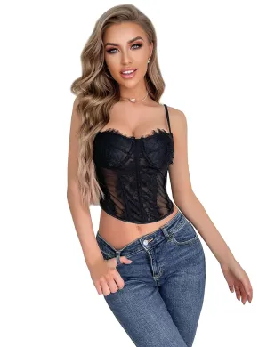 Black 9 Pieces Plastic Bones sexy corset