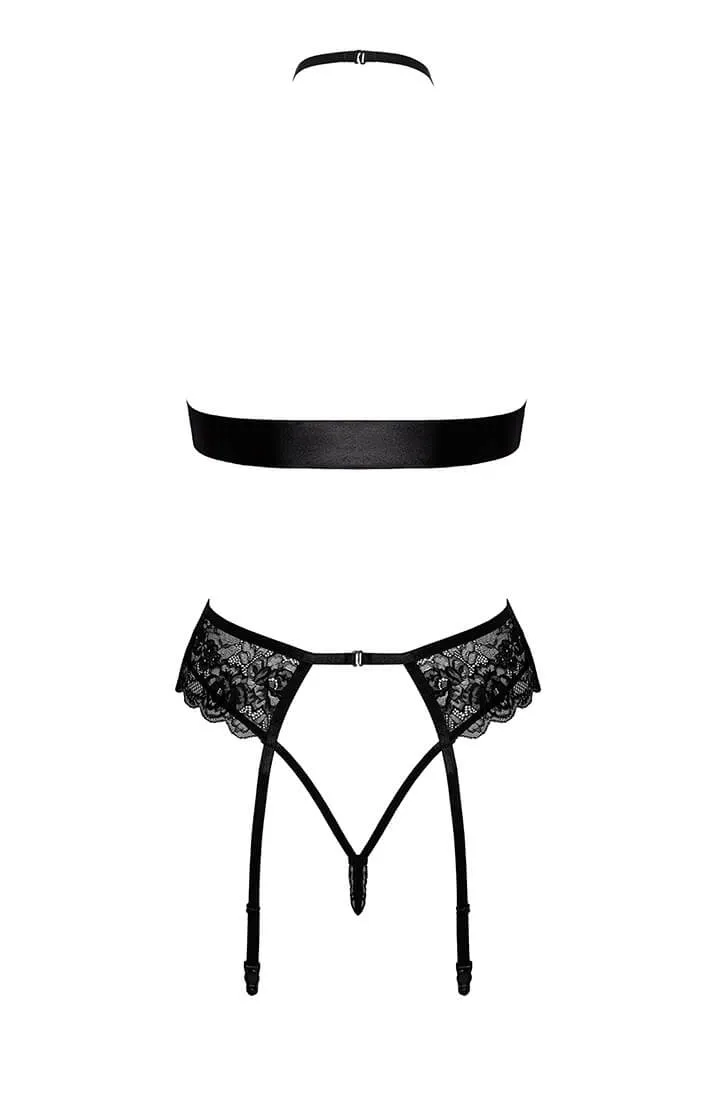 Black bow bondage lingerie set - Love Tied
