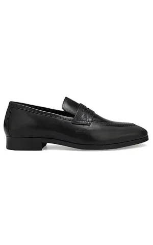Black Signato Leather Loafers