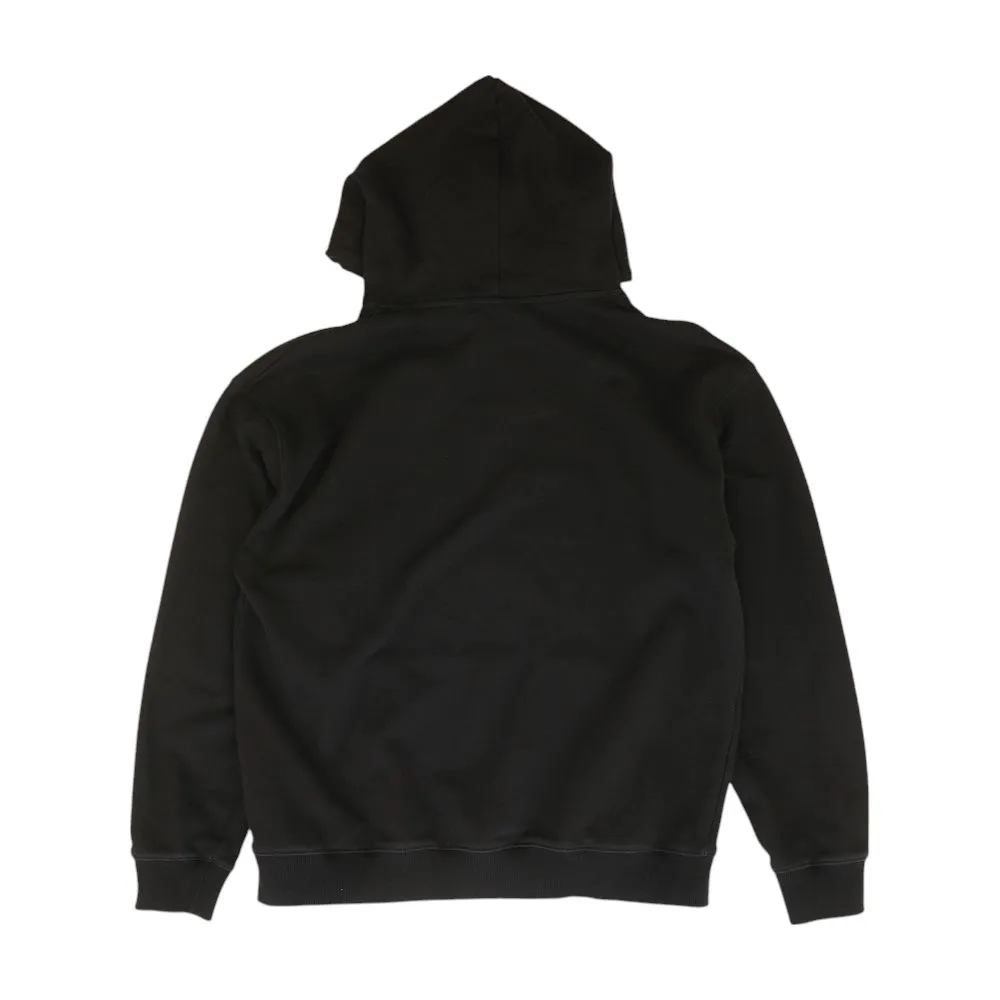 Black Solid Hoodie Pullover