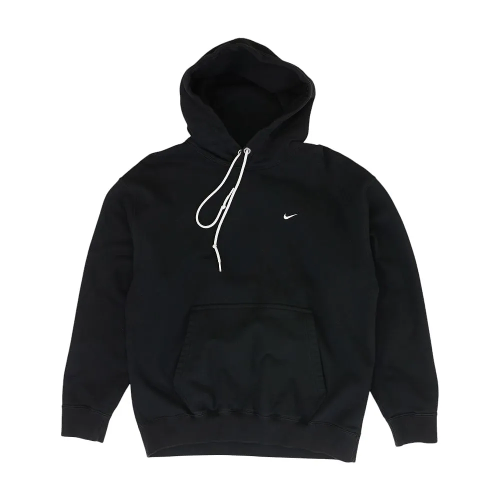 Black Solid Hoodie Pullover