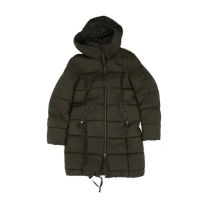Black Solid Peacoat Coat