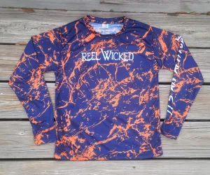 Blue/Orange Swirl Stro Swirl with Hood