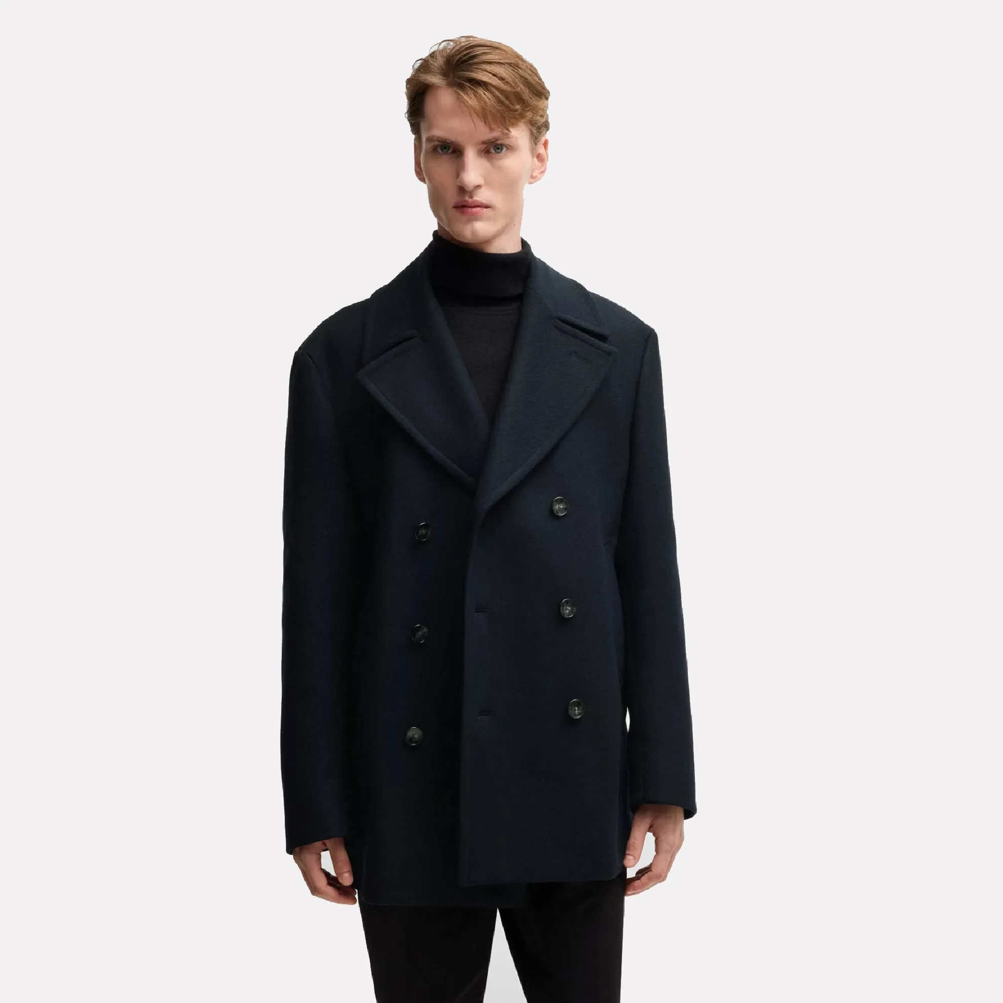 BOSS Clay Wool Blend Peacoat / Dark Blue