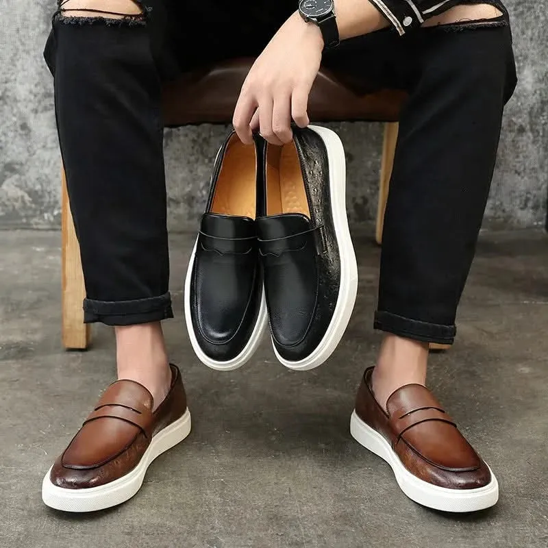 Boston | Men's British-Inspired Casual Leather Penny Loafers