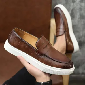 Boston | Men's British-Inspired Casual Leather Penny Loafers