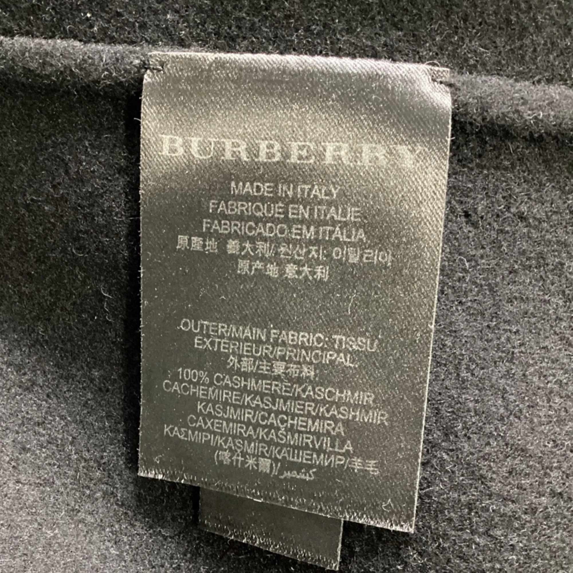 Burberry Prorsum Military Style Peacoat in Black Cashmere