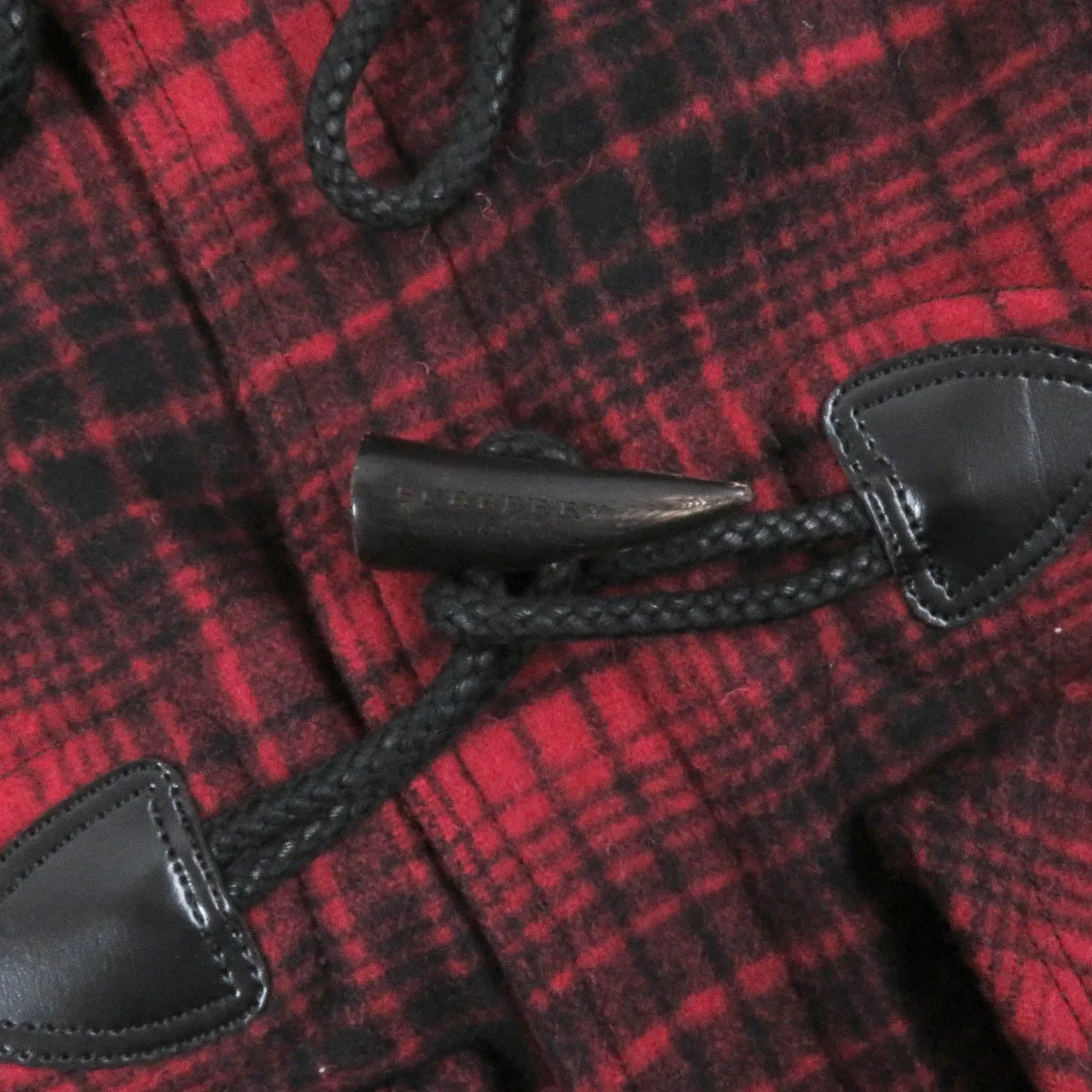 Burberry Wool Nylon Toggle Hoodie Duffel Coat M