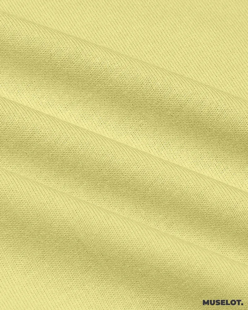 Butter yellow plain crop t shirt