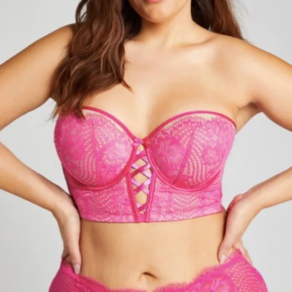 Cacique Lightly Lined Multi Way Strapless Bra NO STRAPS Size 42H