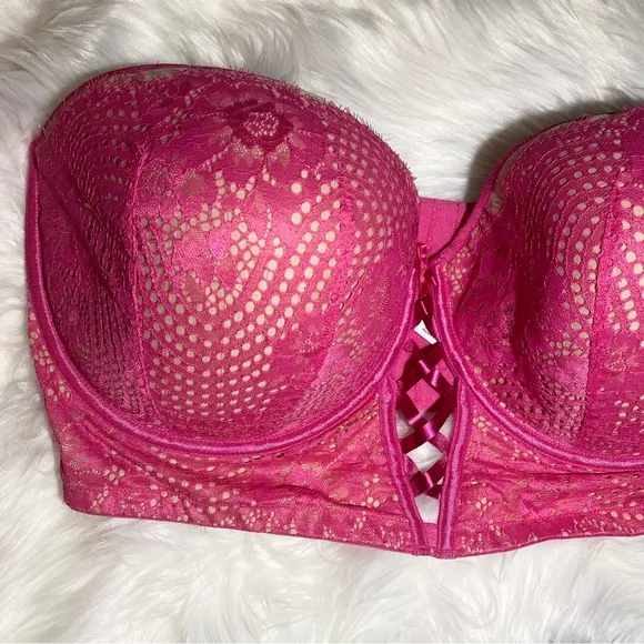Cacique Lightly Lined Multi Way Strapless Bra NO STRAPS Size 42H