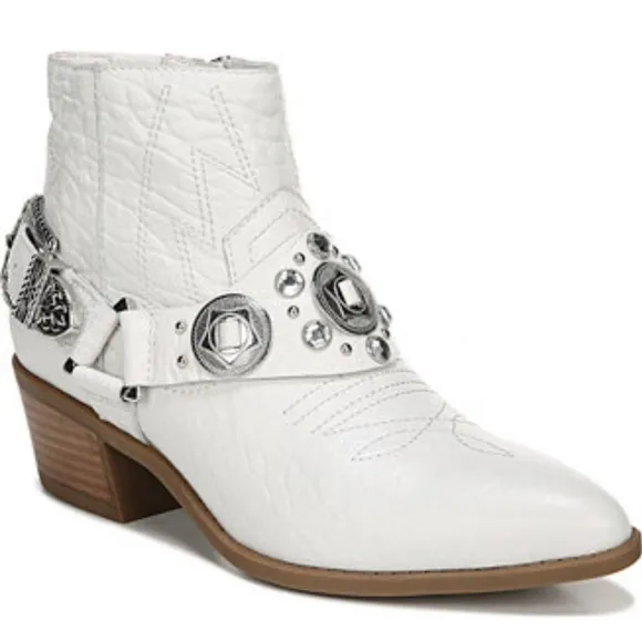 Carlos Women's White Western Boots. Size 8