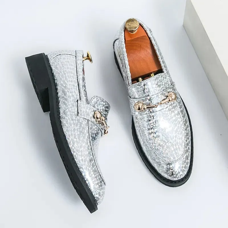 Casual Gold Loafers Non-Slip Breathable Men Shoes