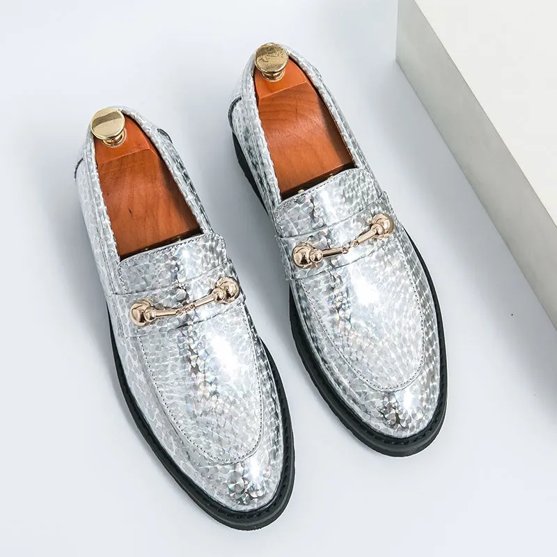 Casual Gold Loafers Non-Slip Breathable Men Shoes