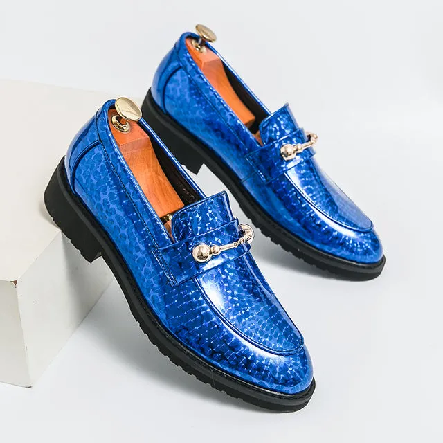 Casual Gold Loafers Non-Slip Breathable Men Shoes