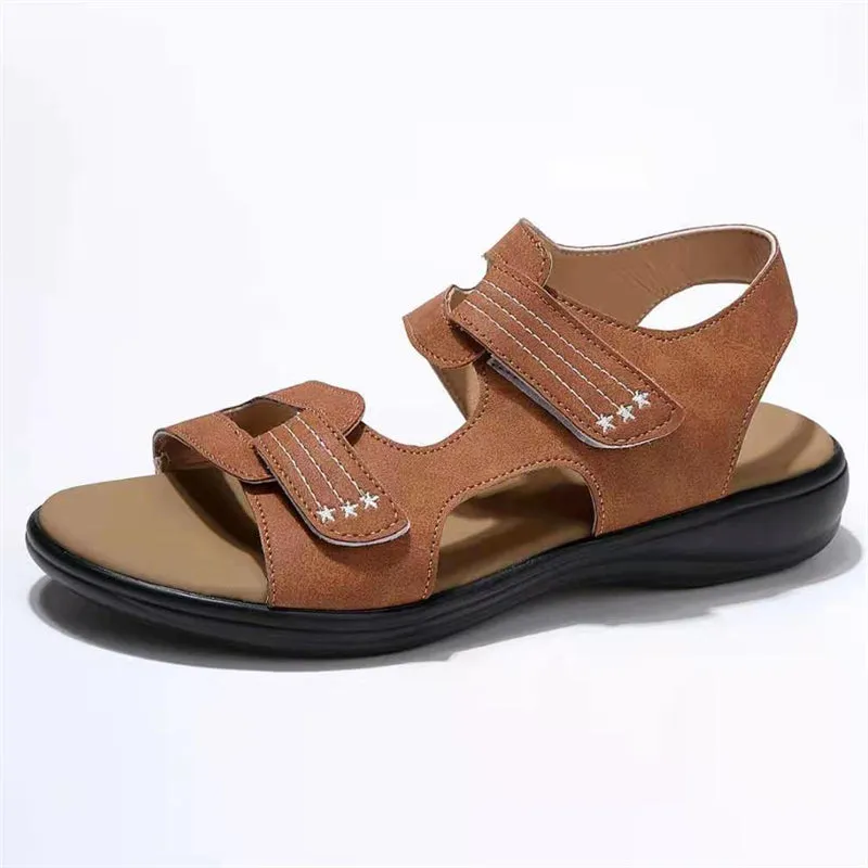 Casual Wedge Heel Velcro Beach Sandals for Women