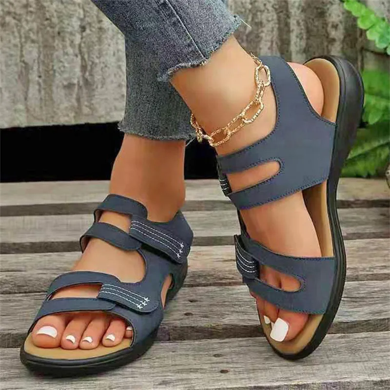 Casual Wedge Heel Velcro Beach Sandals for Women