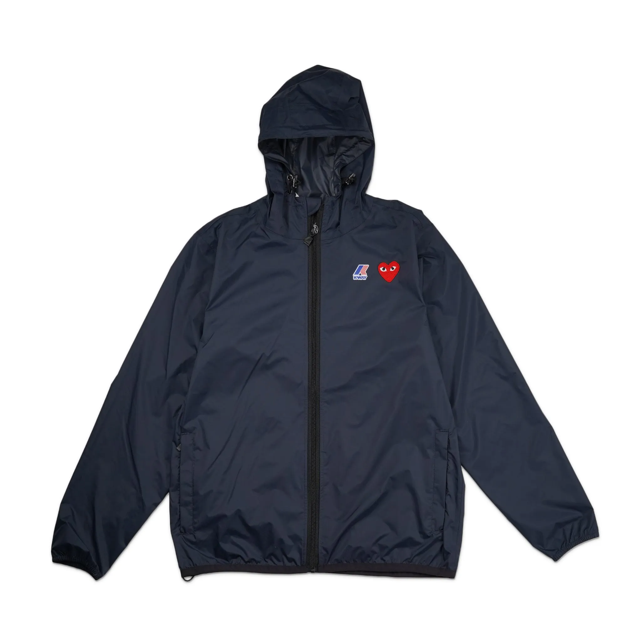 CDG Play K-WAY HOODIE FULL ZIP AZ-J501-051 Navy